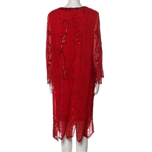 NITELINE by Della Roufogali Red Vintage Midi Length dress 6 - Picture 2 of 15